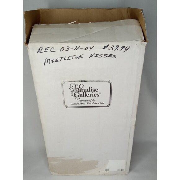 Vintage Christmas Lighted Tree Top Angel & Original Box Mistletoe Kisses 2000s - Picture 15 of 16
